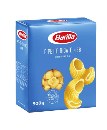 BARILLA PIPETTE RIGATE Nº86...