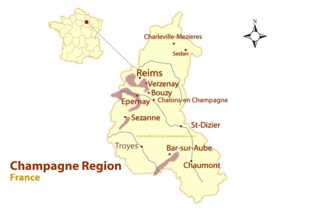 Mapa región de champagne - alto1994