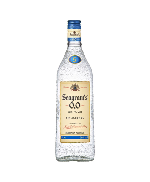 Botella de Ginebra Seagrams sin alcohol