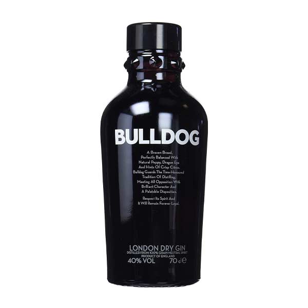 Botella Ginebra Bulldog ALTO 1994 Canarias