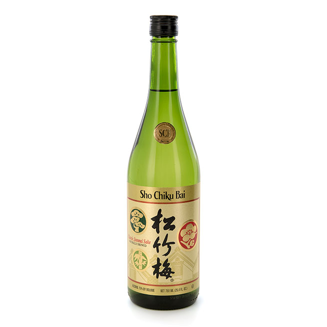 Botella de sake japonés